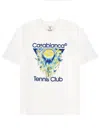 Casablanca Tennis Club Icon Short Sleeve T-shirt In White