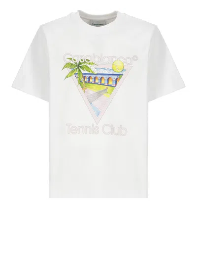 Casablanca Tennis Club T-shirt In White