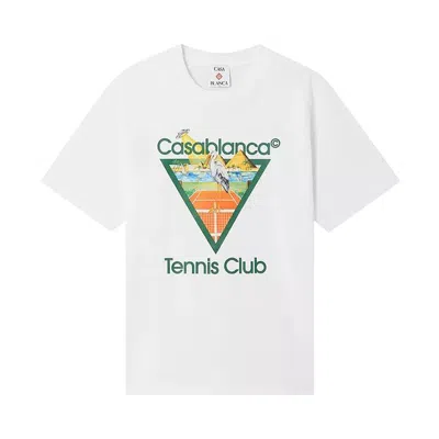 Pre-owned Casablanca Tennis Club Triangle Classic T-shirt 'white' | Men's Size S