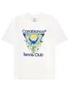 Casablanca Tennis Club Icon Short Sleeve T-shirt In White