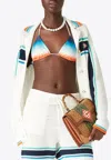 Casablanca Crochet Effect Tennis Shacket In White