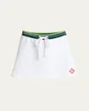 Casablanca Tennis Drawstring Logo-band Mini Skirt In White