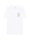 Casablanca Men White Crewneck T-shirt With Logo Detail On The Front And Maxi Logo On The Rear In Cot