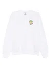 Casablanca Tennis Mascot Quilted Sweatshirt In Gray