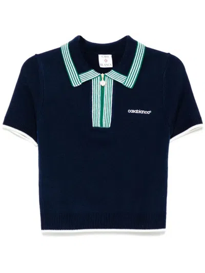 Casablanca Tennis Polo Clothing In Blue