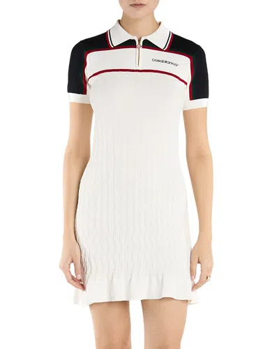 Casablanca Tennis Polo Mini Dress In White