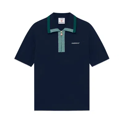 Pre-owned Casablanca Tennis Polo 'navy' | Blue | Men's Size S