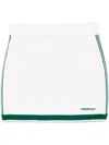 Casablanca Off-white & Green Knit Tennis Miniskirt