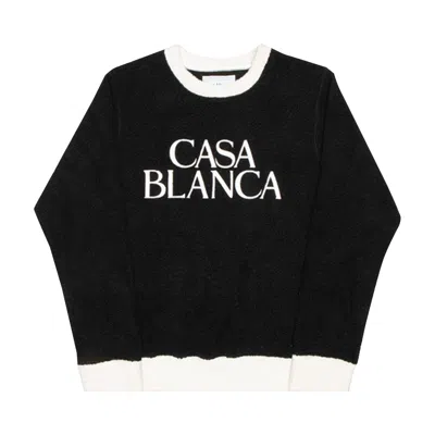 Pre-owned Casablanca Terry Colour Block Embroidered Sweatshirt 'black' | Men's Size M
