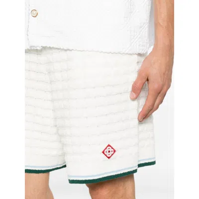 Casablanca Terry-cloth Drawstring-fastening Shorts In White