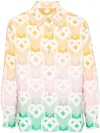 Casablanca Multicolor 'gradient Flying Heart' Jacket In Yellow