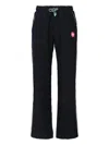 Casablanca Textured Black Trousers With Relaxed Fit In Black