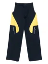 Casablanca Textured Panelled Trousers In Black