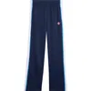 Casablanca Mens Navy / White Striped Embroidered-logo Woven Jogging Bottoms Xl In Blue