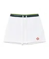 Casablanca Tennis Drawstring Logo-band Mini Skirt In White
