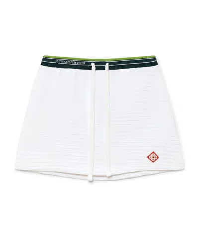 CASABLANCA CASABLANCA TEXTURED VELOUR TENNIS SKIRT