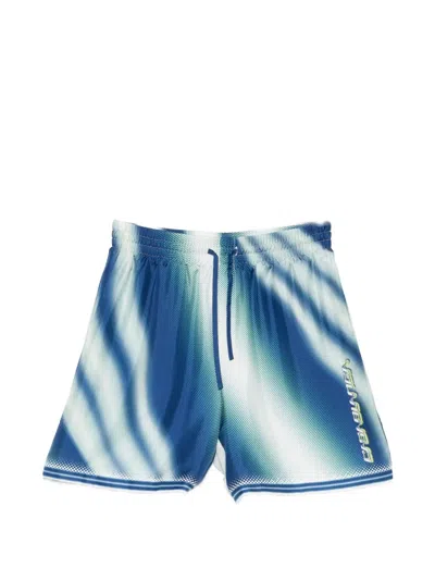 Casablanca Art Of The Serve Silk Shorts In Multi