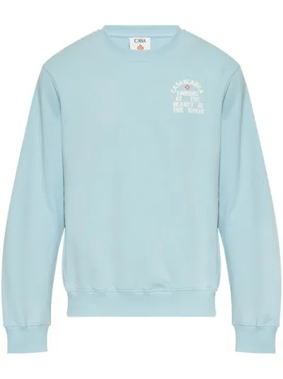Casablanca The Beauty Of The World Sweatshirt In Blue