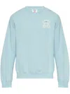 Casablanca The Beauty Of The World Cotton Sweatshirt In Blue