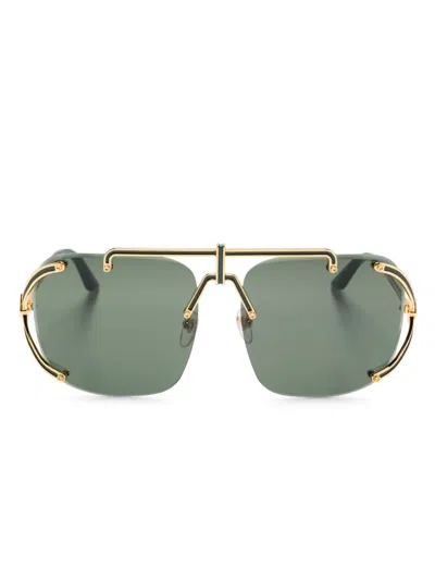 Casablanca The Pilot Sunglasses In Gold