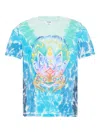 Casablanca Tie-dye Short-sleeve T-shirt In Blue