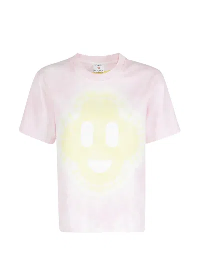Casablanca Tie-dye Smiley-motif T-shirt In Neutral