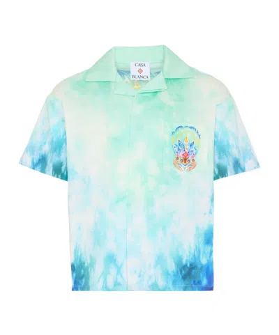 Casablanca Kids' Tie-dyed Shirt In Multi