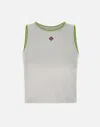 Casablanca White Pima Cotton Tank Top