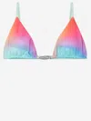 Casablanca Gradient Printed Triangle Bikini Top In Multi