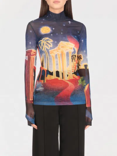 CASABLANCA TOP CASABLANCA WOMAN COLOR MULTICOLOR,H01454005