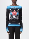 Casablanca Gradient Long-sleeve Top With Orchid Graphic In Multi