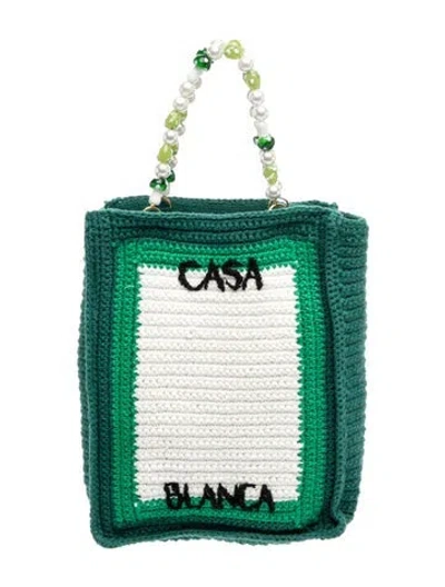 Pre-owned Casablanca Top Handle Bag In Green
