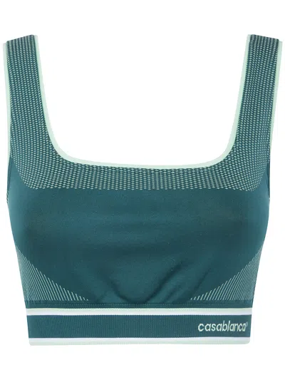 Casablanca Womens Seamless Bralette Square Neckline In Green