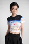 Casablanca Galactic Connection Crew Neck T-shirt In Multi
