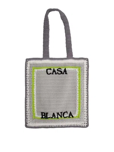 Casablanca Tote Bag With Logo In Black