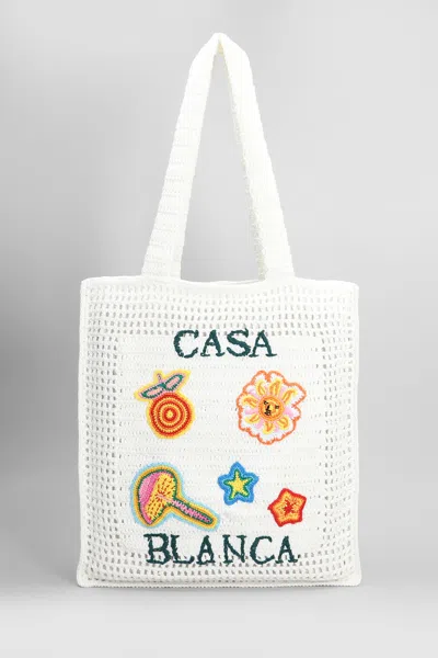 Casablanca Tote In White Cotton