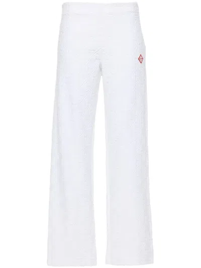 Casablanca Towelling-finish Track Trousers In White