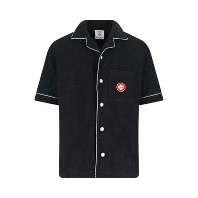 Pre-owned Casablanca Towelling Monogram Shirt 'black' | Men's Size S