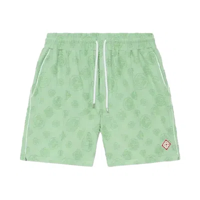 Pre-owned Casablanca Towelling Monogram Short 'green' | Men's Size Xl