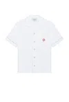 Casablanca Towelling Shirt With Chest Pocket In White
