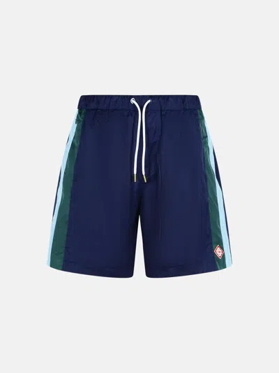 Casablanca 'track' Blue Polyester Bermuda Shorts