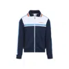Casablanca Ribbed Collar Side Pockets Track Jacket In Blue