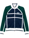 Casablanca Women's Track Mesh Tape Jacket | Size Small | Wps25jtp309 Color 01navy Color Green In Blue