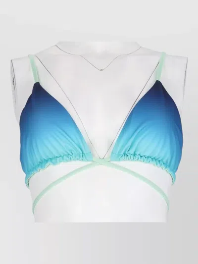 Casablanca Triangle Cups Gradient Bra Adjustable Straps In Blue