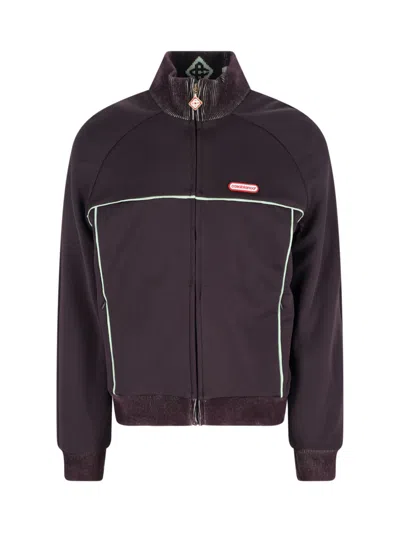Casablanca Tricot Zip Jacket In Purple