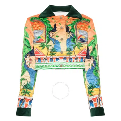 CASABLANCA CASABLANCA TRIOMPHE DORANGE CROPPED JACKET