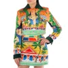 Casablanca Corduroy-collar Quilted Crop Jacket In Multi