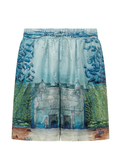 Casablanca Men Multicolor Graphic Print Shorts