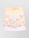 Casablanca Tropical Print Drawstring Waist Knee Length Shorts