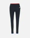 Casablanca High-waisted Sports Leggings With Side Stripe Accents In Black